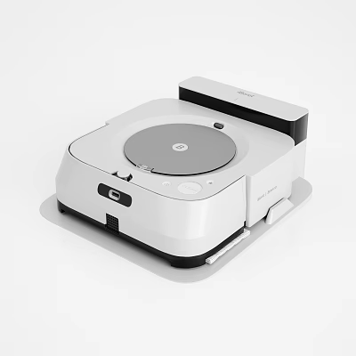 Sleek Modern White Washing Machine with Circular Control Panel Design 3d model