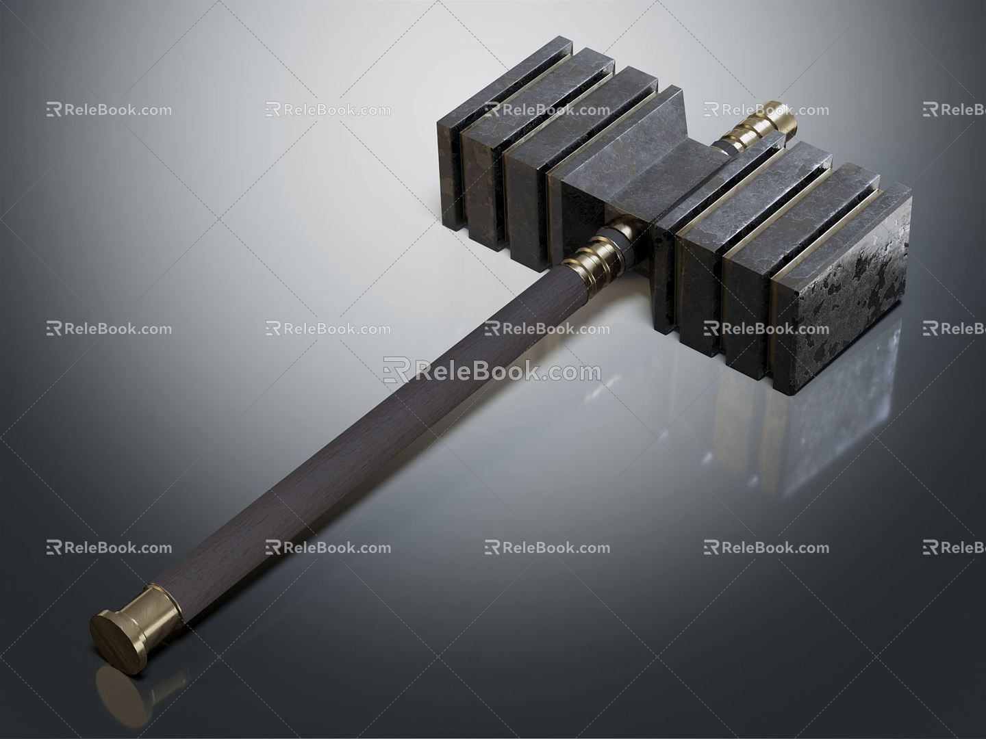 Modern Hammer Cold Weapon 3d model