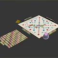 Household Board Game Set With Wooden Letter Tiles Blue Container And Game Board