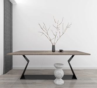 Modern dining table 3d model