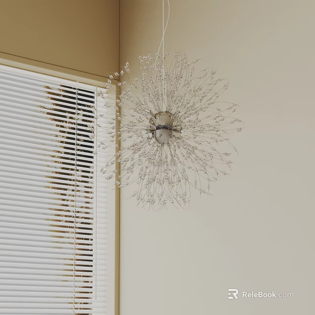 Modern Crystal Chandelier With Creative Design For Living Room Decorative Lighting 3d model 