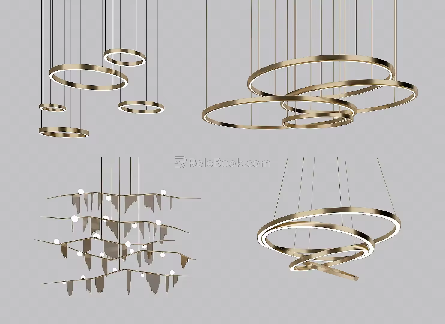 Ring chandelier 3d model