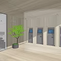 24h Self Service Kiosk Area Featuring Wooden Walls Flooring And Green Plant