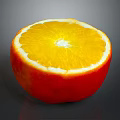 Fresh Sliced Orange With Vibrant Yellow Flesh And Red Skin Healthy Fruit