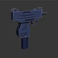 Blue Sci Fi Weapon Blaster 3D Model With Detailed Design And Glossy Surface 3d model