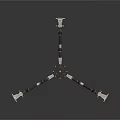 Adjustable Metal Tripod Equipment With Three Legs And Top Mounting Device