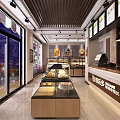 Bright Dessert Shop Interior With Glass Display Cases Fresh Bread And Pastries Wall Art