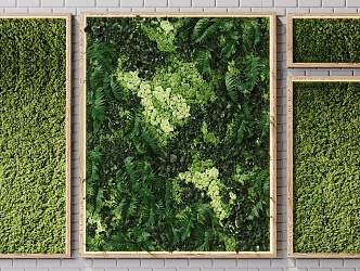 Modern Plant Wall Moss Plant Wall 3d model