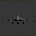 Modern Gray Fighter Jet Model With Yellow Stripes And Detailed Design
