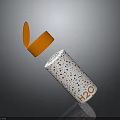Stylish H2O Water Bottle Featuring Orange Lid White Body And Colorful Speckles For Daily Use