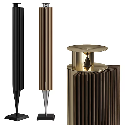 Black Brown and Gold Headphones and Speakers with Modern Design and Superior Sound 3d model