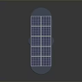 Solar Powered Charging Station With Solar Panels On Top And Warning Stripes At Base
