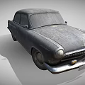 Vintage Rusty Old Car With Peeling Paint And Worn Out Body