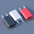 Colorful USB Chargers In Black White Red For Daily Household Use