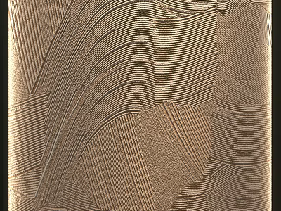 Artistic Brown Background Wall Design With Wavy Lines Texture And Smooth Surface 3d model