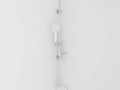 Modern Stainless Steel Shower Head with Handheld Sprayer and Adjustable Arm 3d model