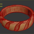 Elegant Shiny Gold Ring With Intricate Spiral Pattern For Daily Accessory