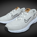 Nike sneaker white running shoes 3d model