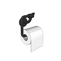 Modern Black Metal Wall Mounted Toilet Paper Holder For Bathroom