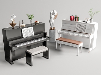 Modern Piano 3d model