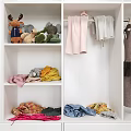 Gray Storage Baskets With Rope Handles In Closet For Organizing Hanging Clothes And Shelves
