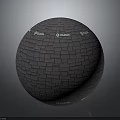 Realistic Stone Texture Material Sphere with Detailed 3D Surface Design