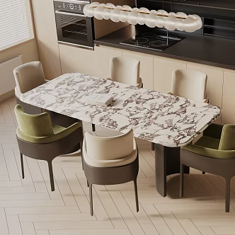 Modern dining table 3d model
