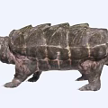 Alligator Snapping Turtle With Rough Shell And Open Mouth In Aquatic Environment 3d model