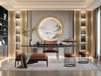 New Chinese Tea Room 3d model