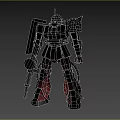 Zagu Robot Armed Robot War Machine Robot Mobile Soldier Gundam Game Role 3d model
