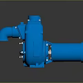 Blue Industrial Pump With Electric Motor And Sturdy Construction Design