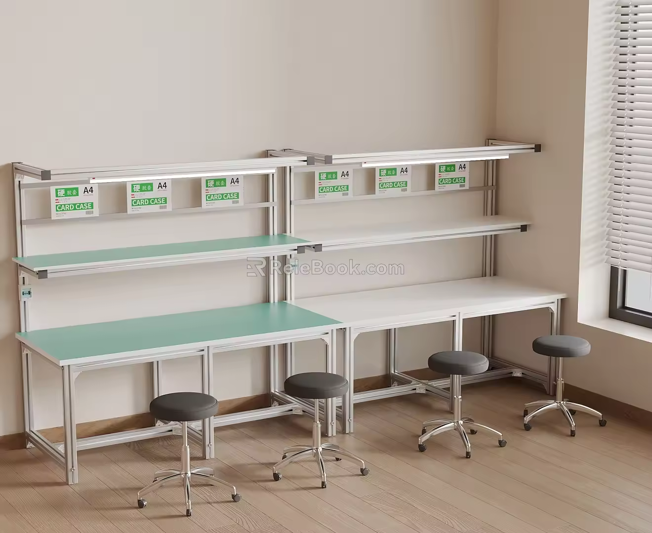 Modern assembly line workbench anti-static workbench operating table manual table equipment table 3d model