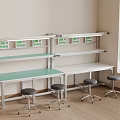 Modern assembly line workbench anti-static workbench operating table manual table equipment table 3d model