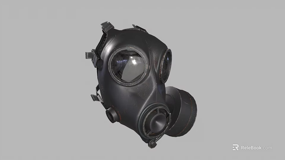 Essential Durable Household Gas Mask For Respiratory Protection And Safety 3d model 