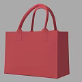Red Tote Bag With Double Handles Simple Design For Everyday Use