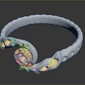Delicate Silver Ring With Green Gemstones And Colorful Stones For Daily Use
