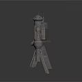 Ancient Water Vehicle With Metal Structure Vintage Design Towers And Windows