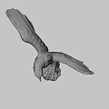 Other Detailed Eagle Sculpture With Spread Wings Green Eyes And Rock Base