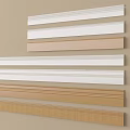 Assorted Decorative Molding Lines in White Beige and Brown for Interior Decoration
