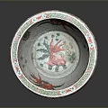 Handcrafted Ceramic Sculpture Carving With Intricate Painted Patterns And Decorative Base