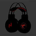 Modern Over Ear Headphones With Red LED Light Built in Microphone And Comfortable Ear Cups