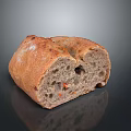 Freshly Baked Sliced Bread with Crusty Exterior Soft Interior Air Pockets and Red Bits