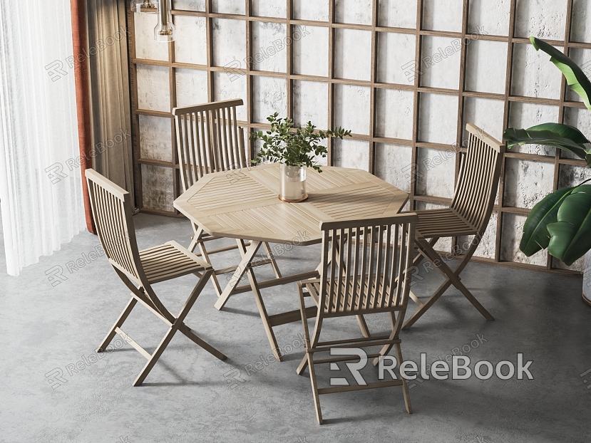 Modern leisure table and chair combination model