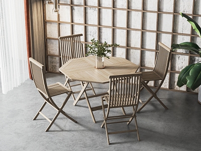 Modern leisure table and chair combination model