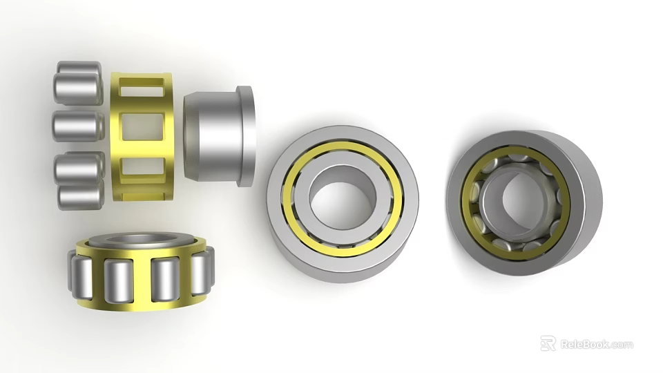 High Quality Industrial Hardware Tools Featuring Precision Metal Bearings Assortment 3d model 