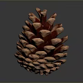 Red Brown Layered Pine Cone Shaped Dessert On Dark Background Surface