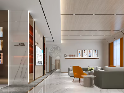 Modern Hall 3d model