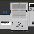 UNITECH Automated Industrial Equipment With White Body Transparent Cabinet Doors Blue Screen And Control Panel