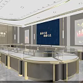 Luxurious China Gold Jewelry Store Interior Design With Display Cases And Counters