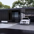 Modern Garage Exit Regional sub-entrance 3d model